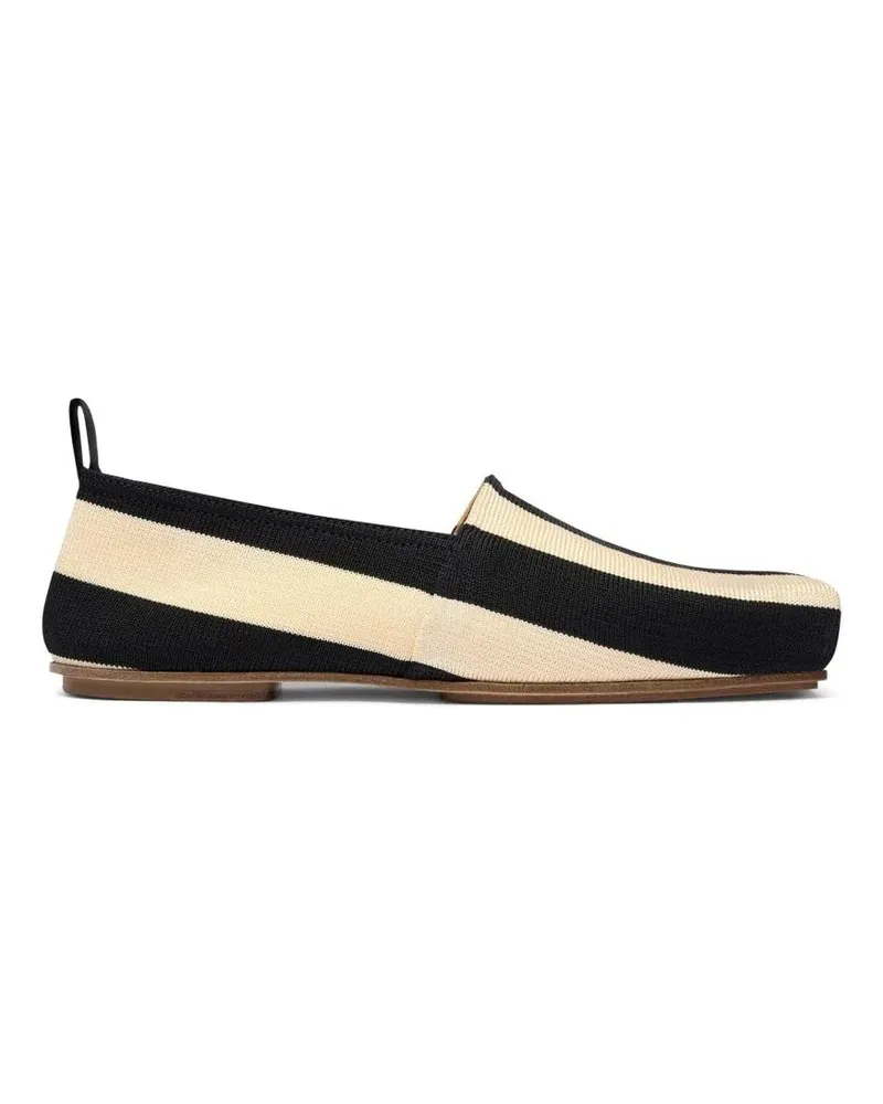 Jacquemus Striped Fabric Espadrilles schwarz Schwarz