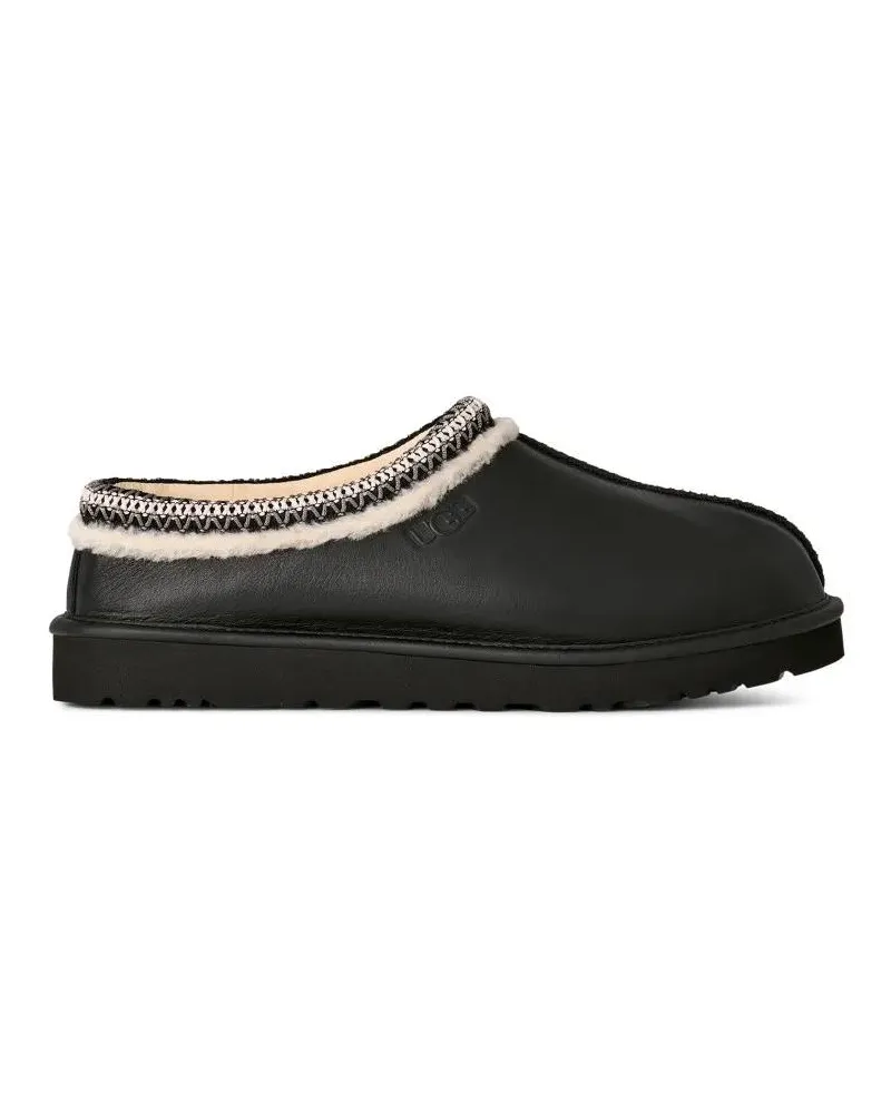 UGG Loafer Polished Leather And Textile Shoes schwarz Schwarz
