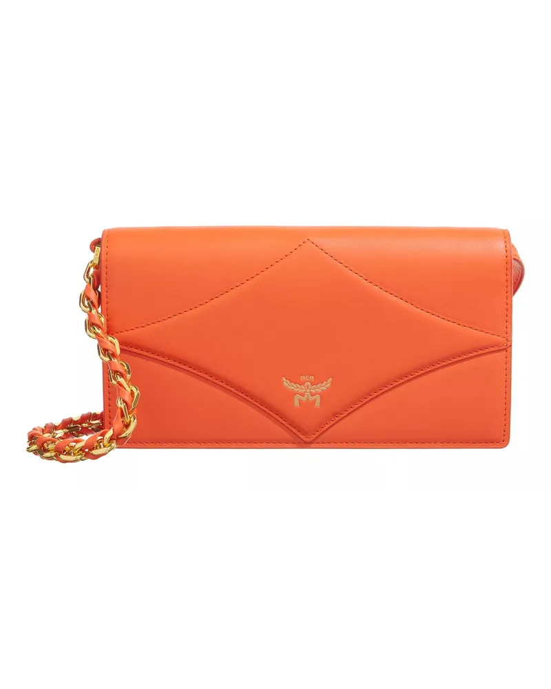 MCM Portemonnaie Diamond Lthr Wallet On Chain Large Orange