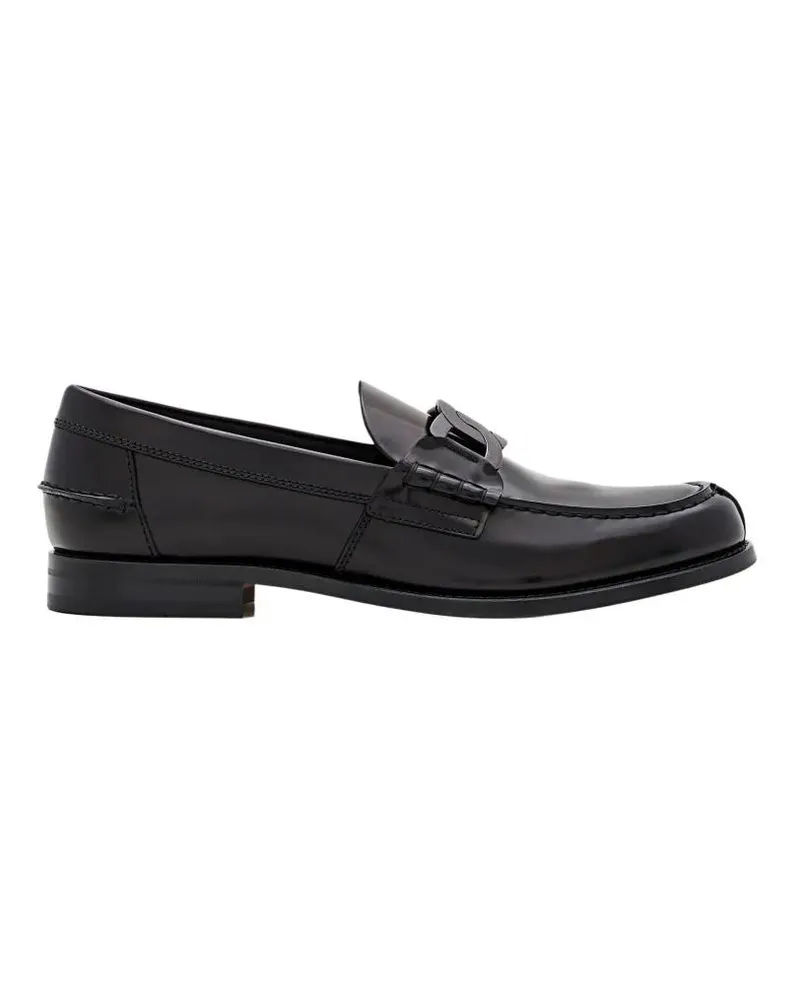 TOD'S Loafer Leather Loafers schwarz Schwarz