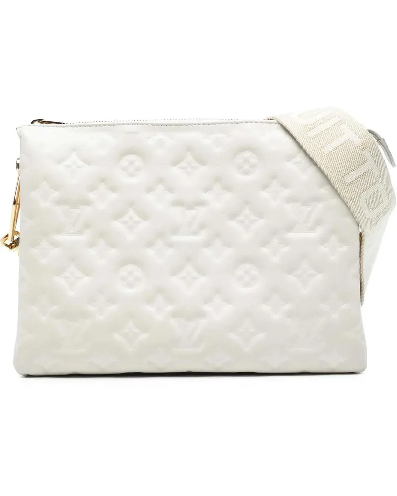 Louis Vuitton Hobo Bags Monogram Embossed Puffy Lambskin Coussin PM weiß Weiß