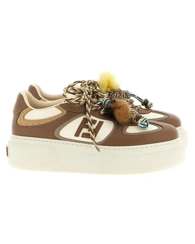 Fendi Low-Top Sneaker 'Match' Leather Sneakers bunt Bunt