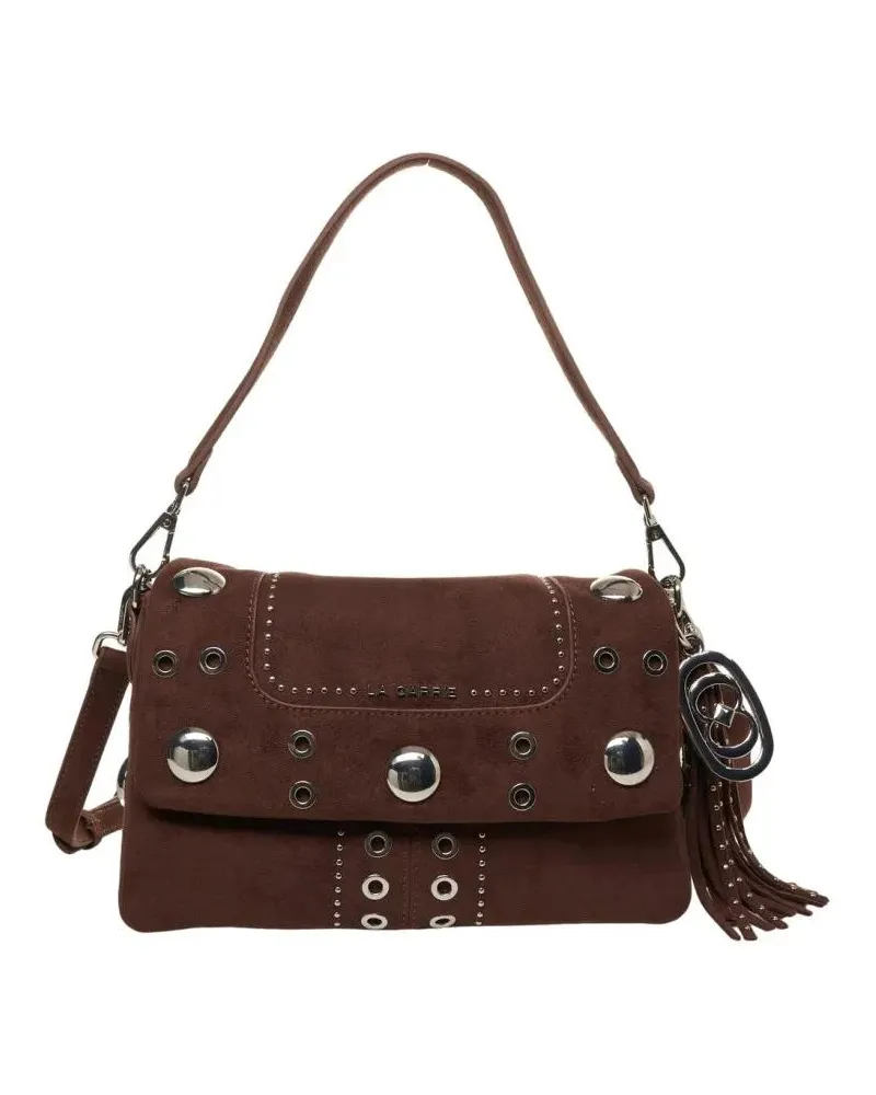 LA CARRIE Hobo Bags Eco Suede Shoulder Bag schwarz Schwarz