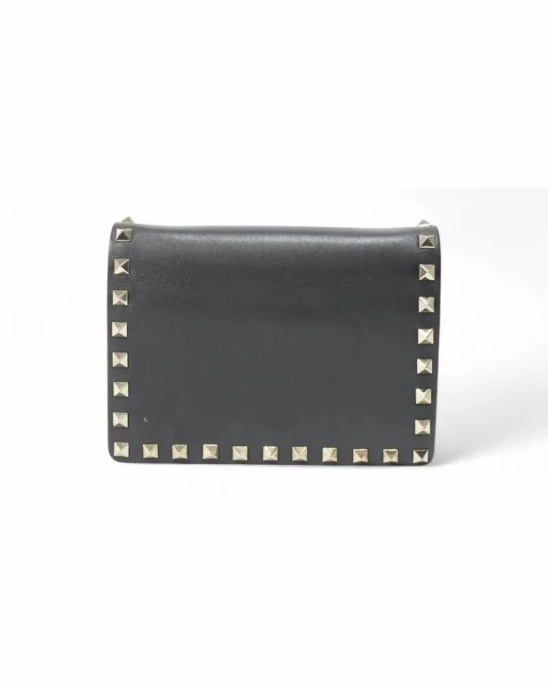 Valentino Garavani Hobo Bags Rockstud Small Wallet On Chain In Black grau Grau