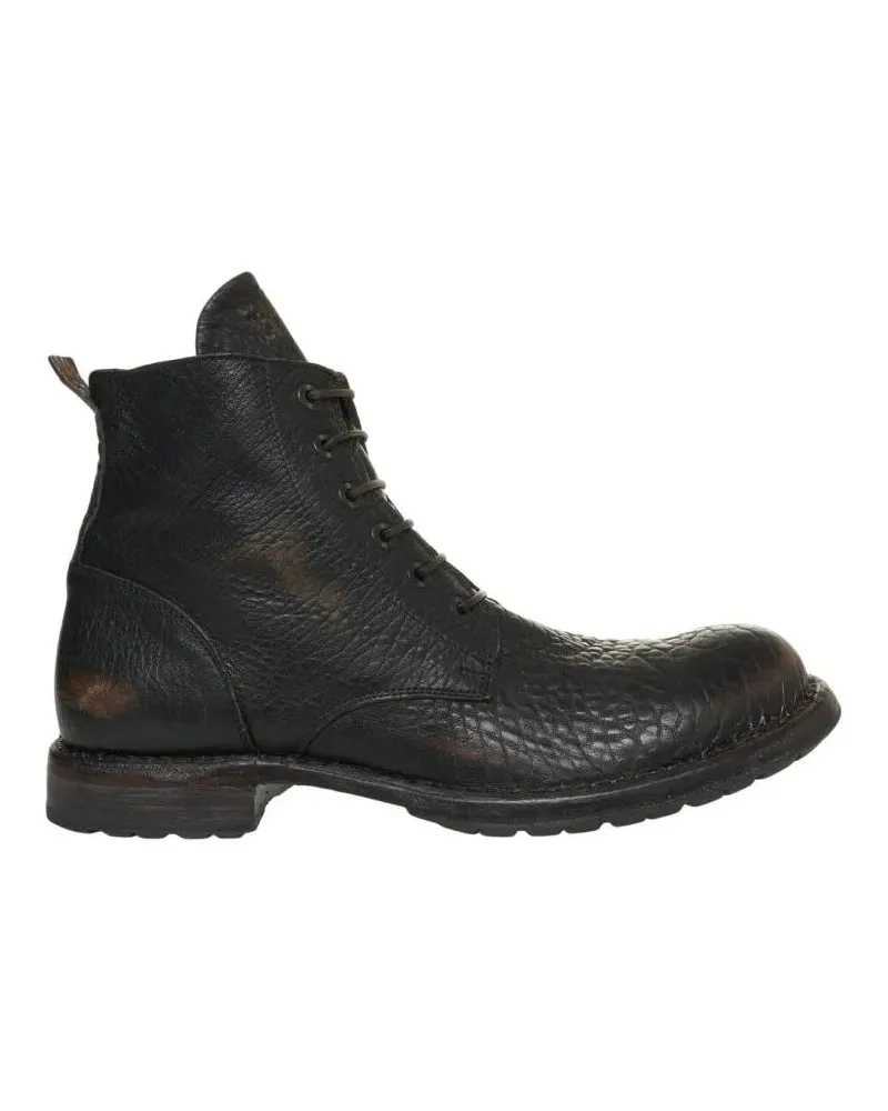 Moma Stiefel Hammered Leather Boots schwarz Schwarz