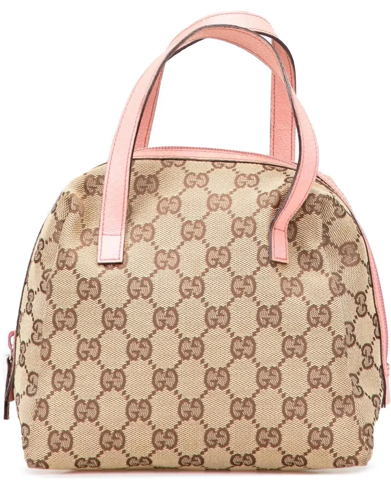 Gucci Crossbody Bags Mini GG Canvas Balthus Tofu Bag braun Braun