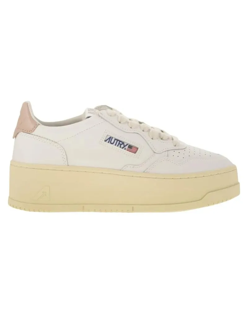 AUTRY Low-Top Sneaker Medalist Platform - Leather Trainers weiß Weiß