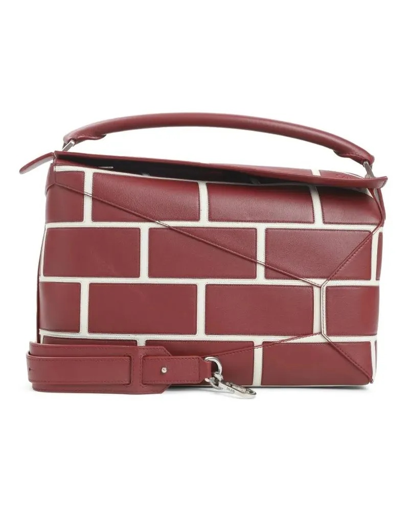 Loewe Hobo Bags Puzzle Edge Large Brick Bag rot Rot
