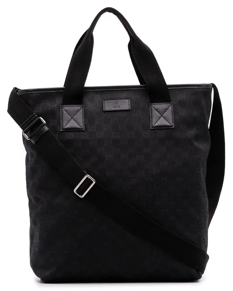 Gucci Hobo Bags GG Canvas Tote schwarz Schwarz