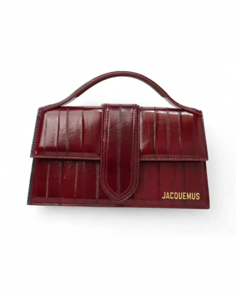 Jacquemus Hobo Bags Le Grand Bambino In Red Eel rot Rot
