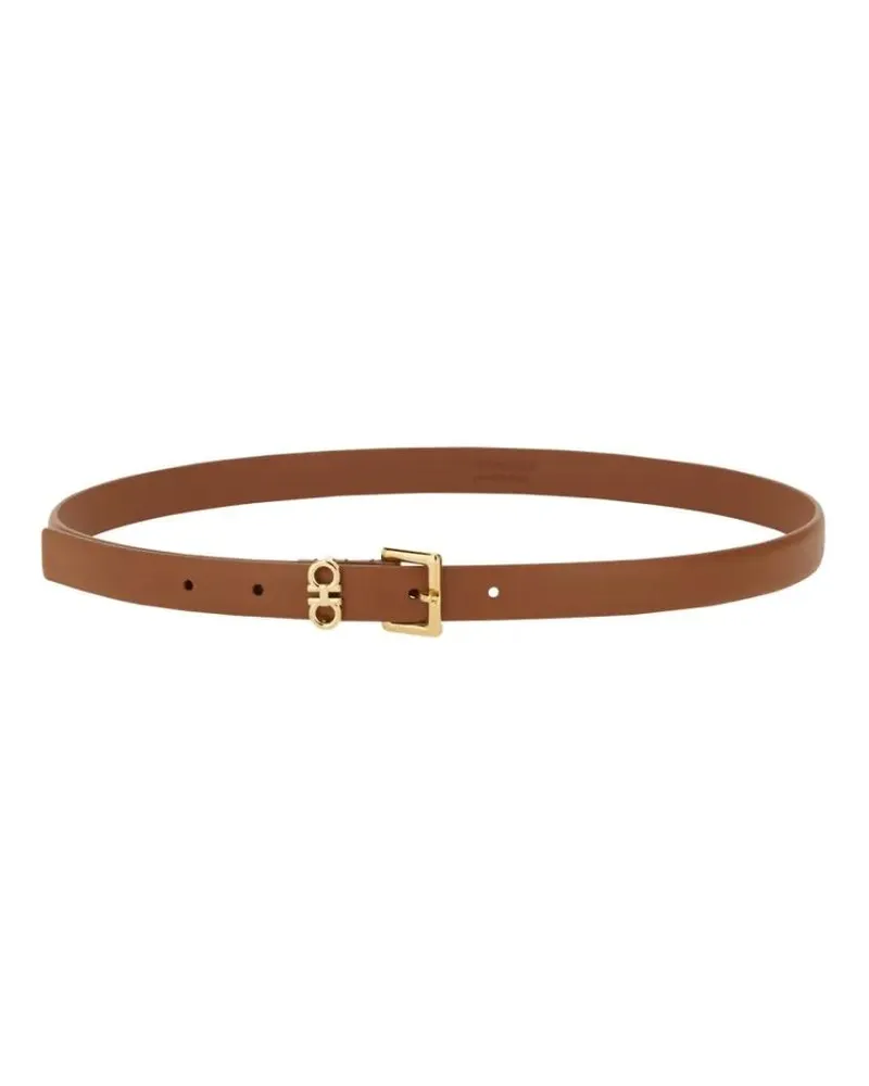 Ferragamo Gürtel Double "Hooks" Belt braun Braun