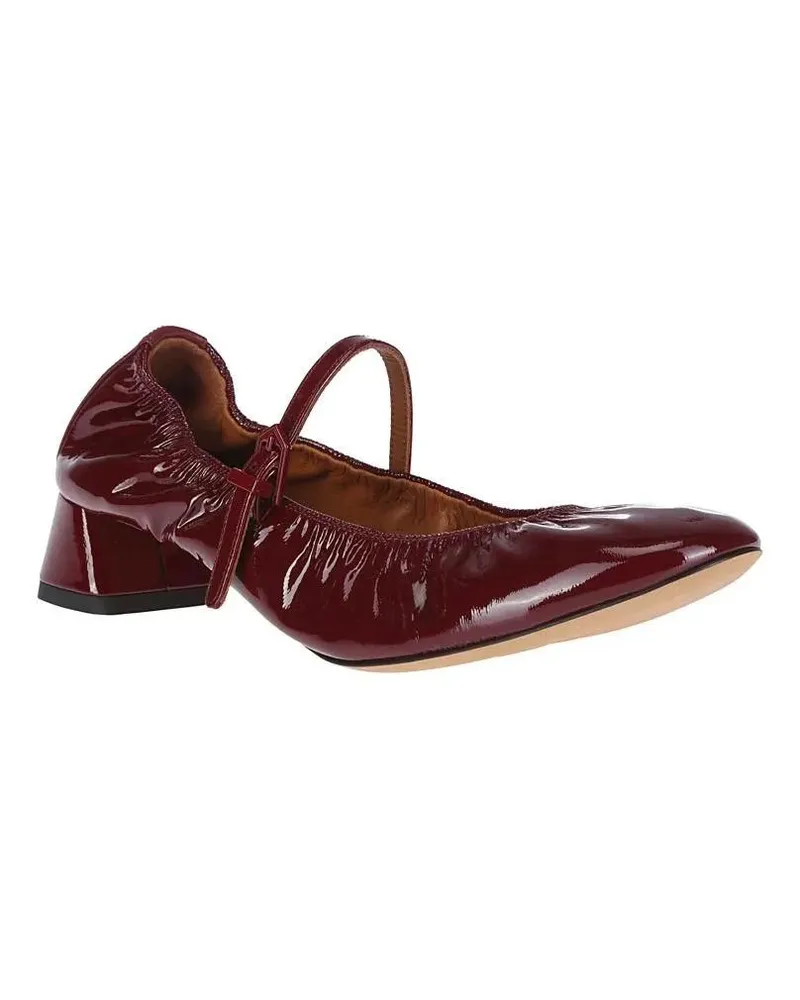 Lanvin Ballerina With Strap And Heel rot Rot