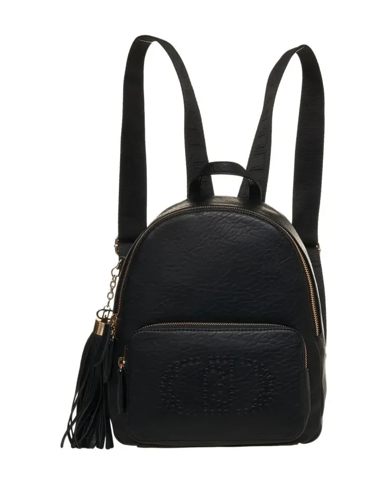 Liu Jo Rucksäcke Textured Faux Leather Backpack schwarz Schwarz