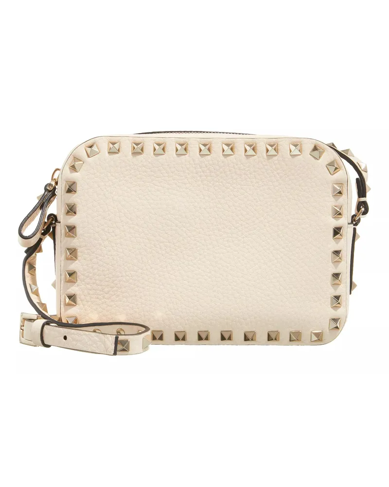 Valentino Garavani Crossbody Bags Rockstud Camera Crossbody Bag Creme