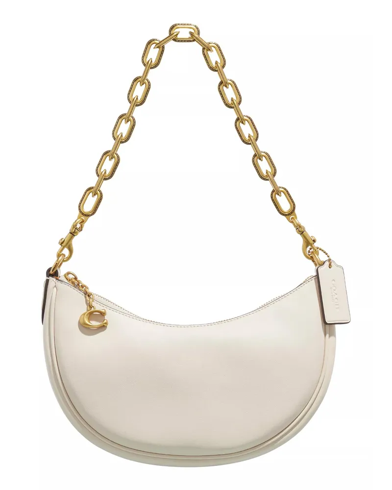 Coach Pochettes Glovetanned Leather Mira Shoulder Bag With Chain Creme