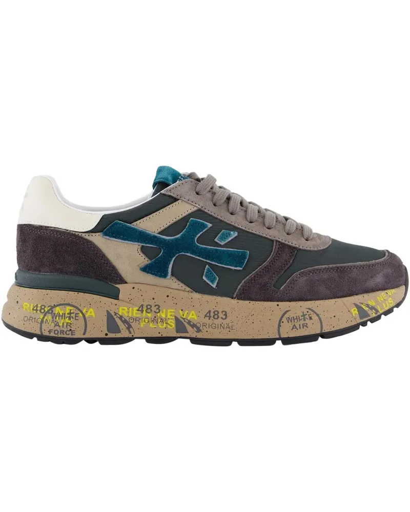 Premiata Low-Top Sneaker Heren Mick Sneaker Grijs/Blauw grau Grau