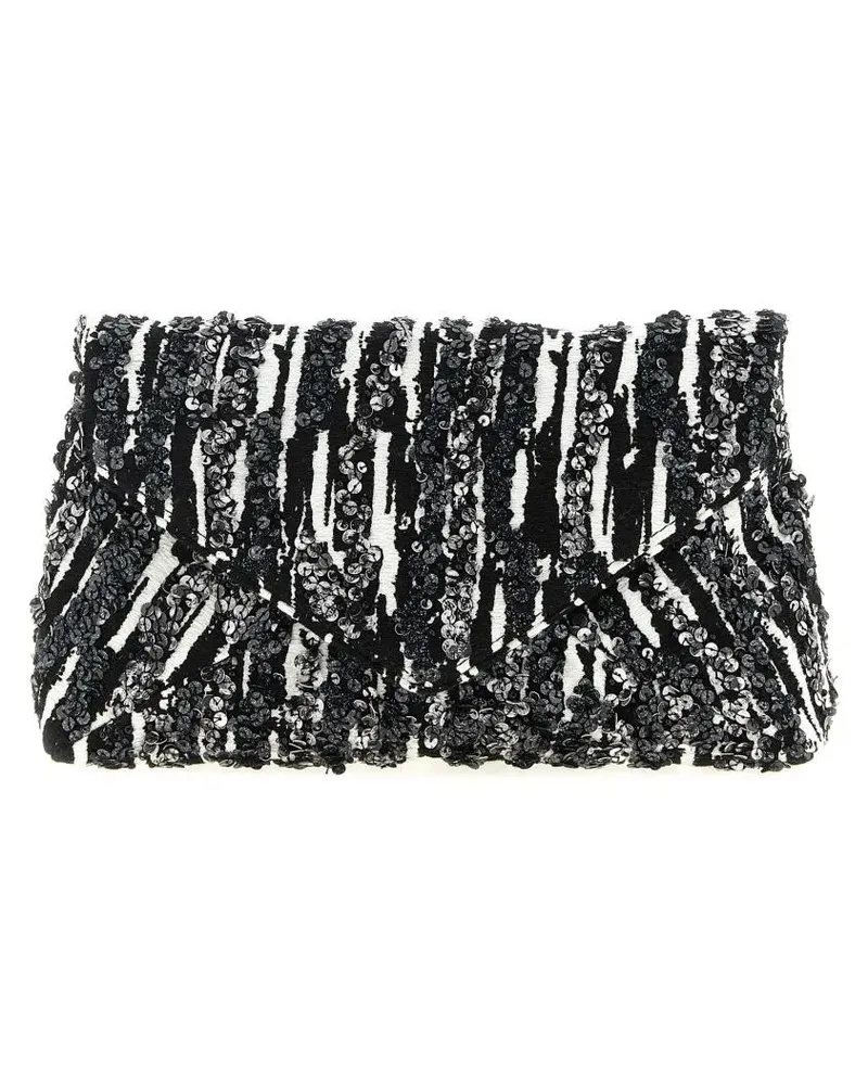 Dries van Noten Clutches Two-Tone Pleated Jacquard Clutch With Sequin Detai bunt Bunt