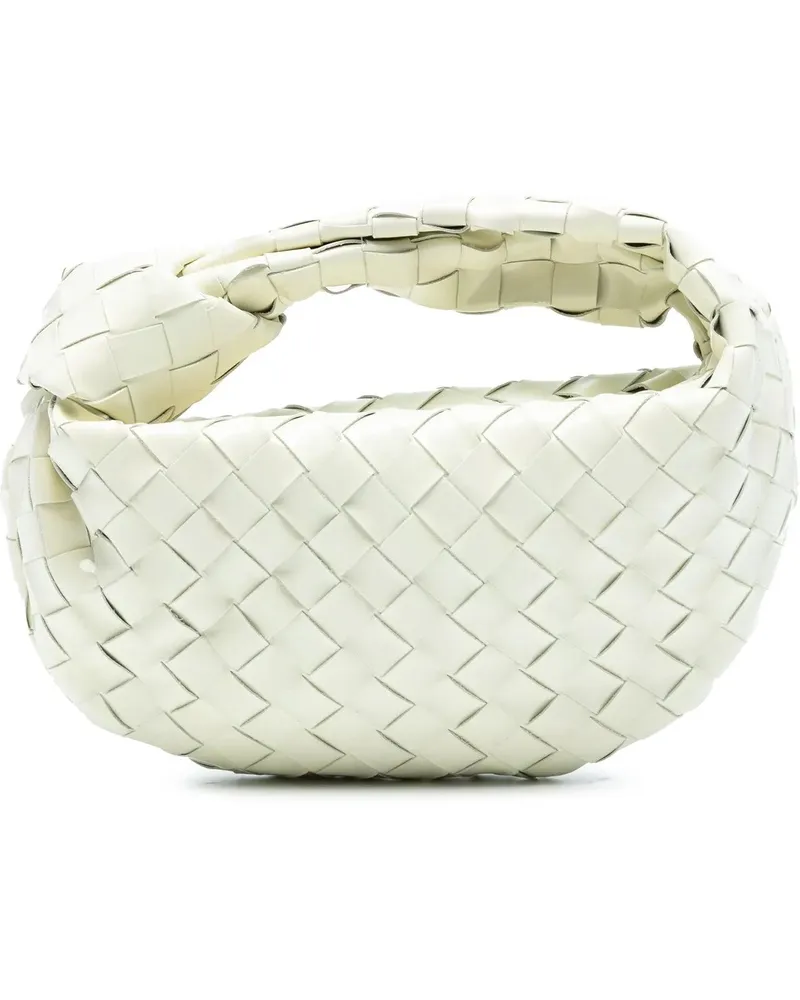 Bottega Veneta Hobo Bags Mini Patent Intrecciato Jodie weiß Weiß