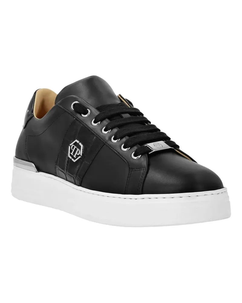Philipp Plein Low-Top Sneaker Lo-Top Turnschuhe Hexagon schwarz Schwarz