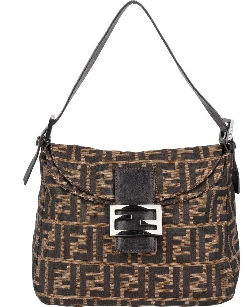 Fendi Crossbody Bags  FF Monogram Baguette Handbag braun Braun