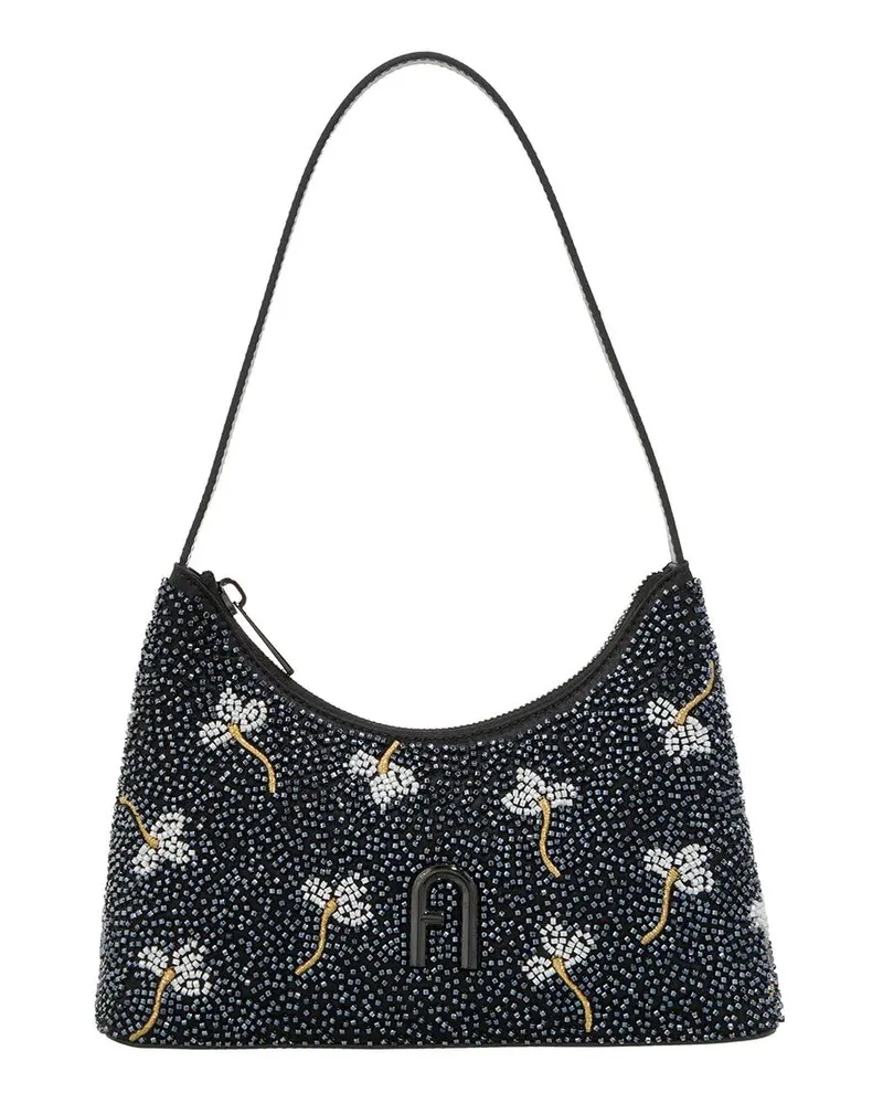 Furla Hobo Bag  Diamante Mini Shoulder Bag Schwarz