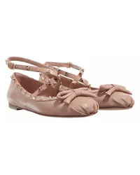 Valentino Garavani Loafers & Ballerinas Ballerina Rockstud Beige