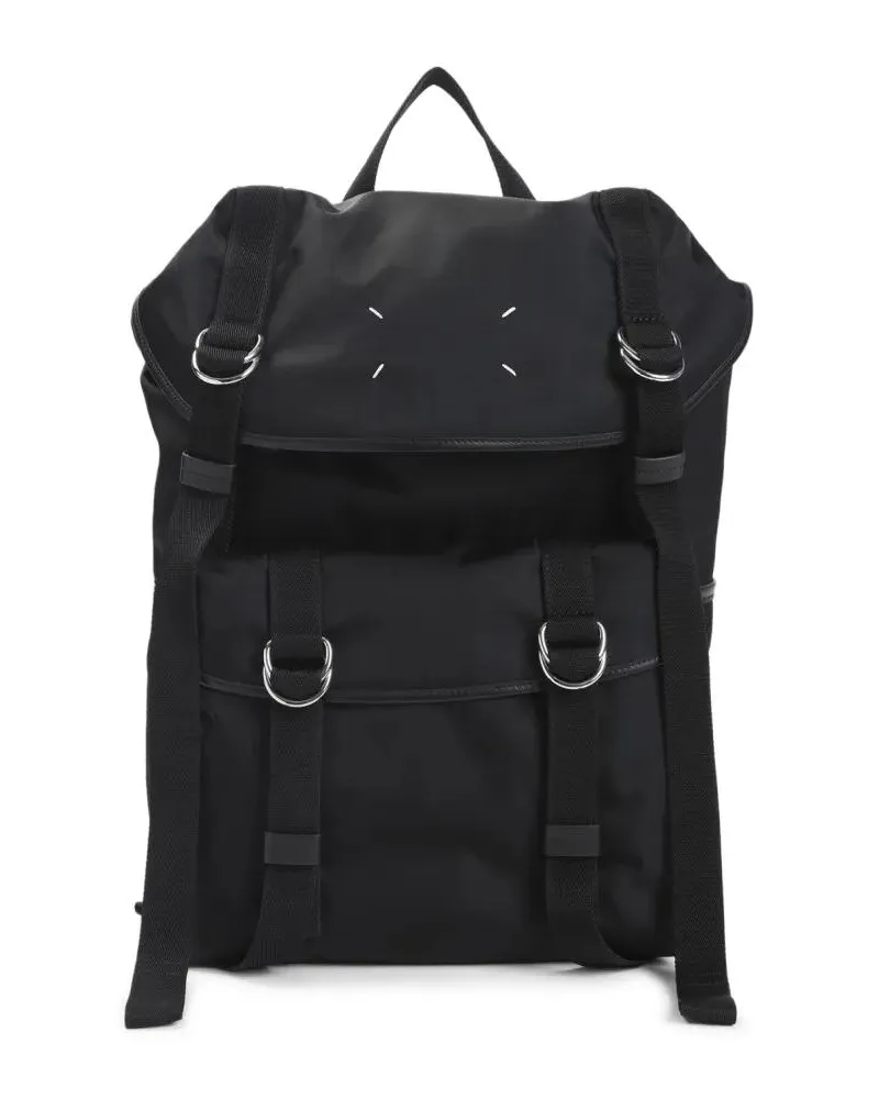 Maison Margiela Rucksäcke Structured Black Bucket Bag With Adjustable Straps schwarz Schwarz
