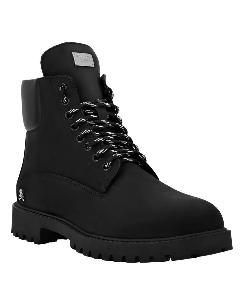 Philipp Plein Stiefeletten Stiefel schwarz Schwarz