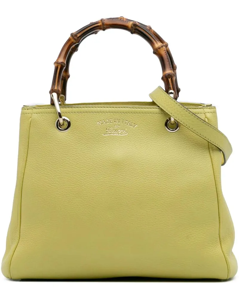 Gucci Hobo Bags Small Calfskin Bamboo Shopper Satchel gelb Gelb