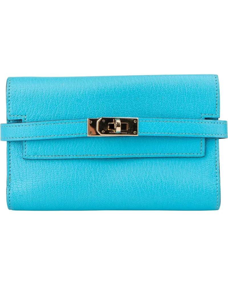 Hermès Portemonnaie Hermes Mysore Leather Kelly Compact Wallet bunt Bunt