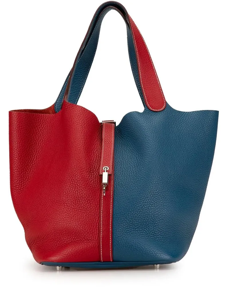 Hermès Crossbody Bags 2012 Bicolor Clemence Picotin Lock 22 blau Blau