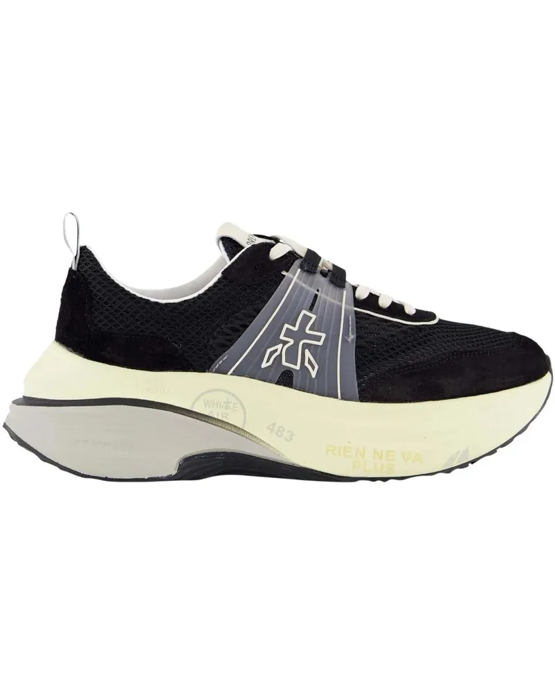 Premiata Low-Top Sneaker Dames Hill Sneaker Zwart schwarz Schwarz