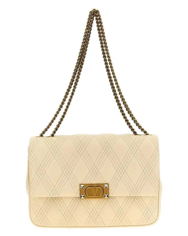 Valentino Garavani Hobo Bags 'Quiltie 67' M Shoulder Bag beige Beige