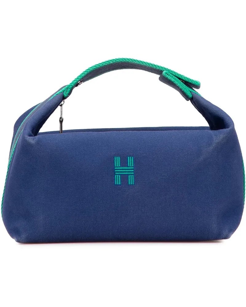 Hermès Kosmetiktaschen Small Canvas Bride A Brac blau Blau