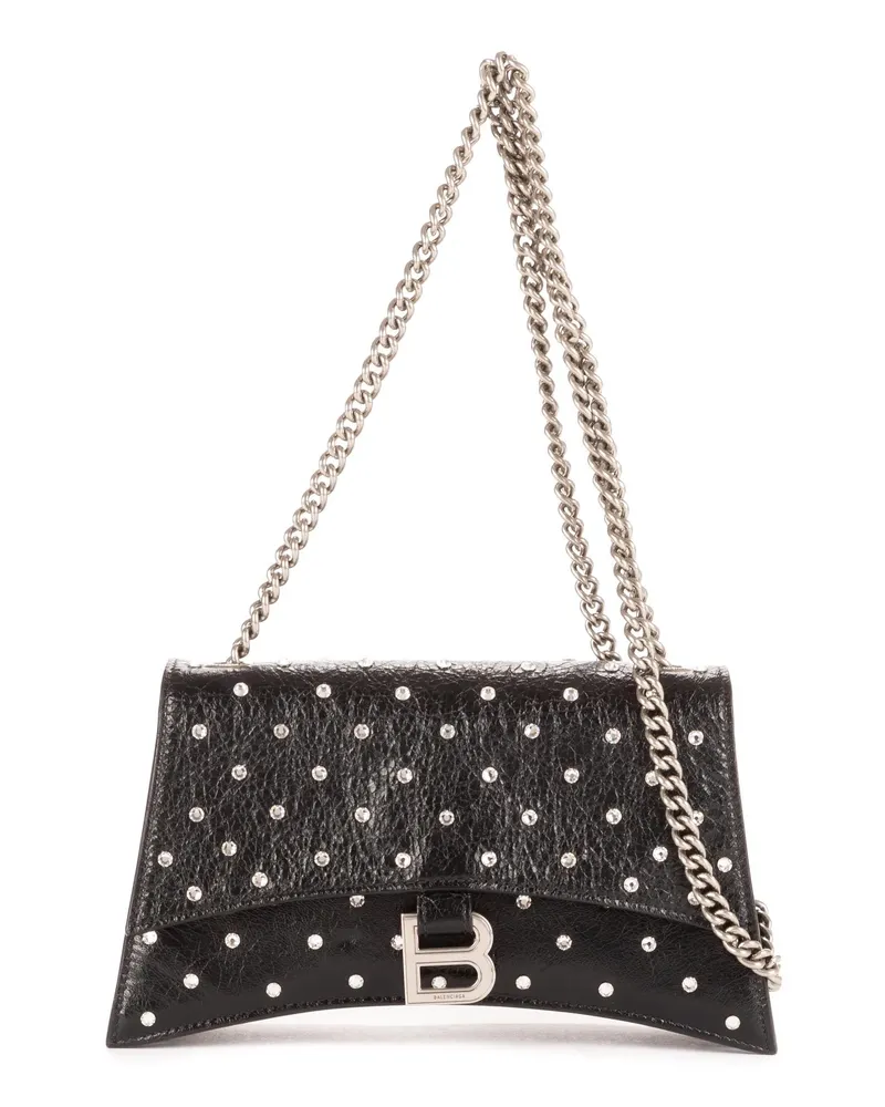 Balenciaga Crossbody Bags XS Crush schwarz Schwarz