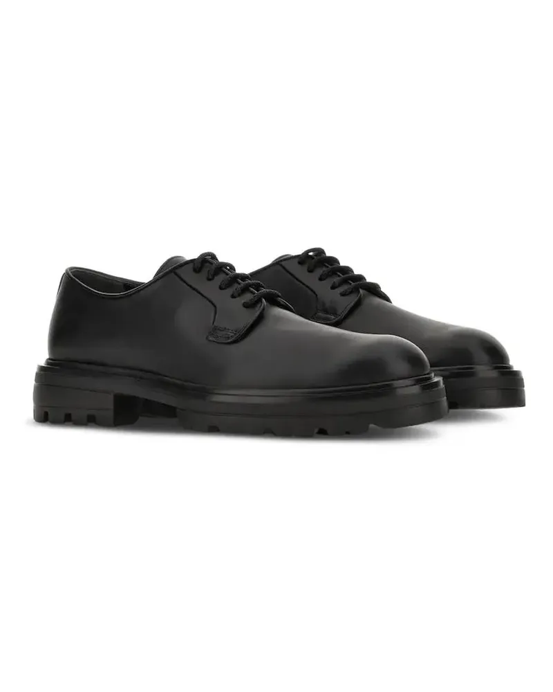 Hogan Low-Top Sneaker Men's Black Leather Sneakers schwarz Schwarz