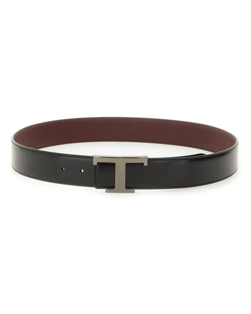 TOD'S Gürtel "T Timeless" Reversible Belt schwarz Schwarz