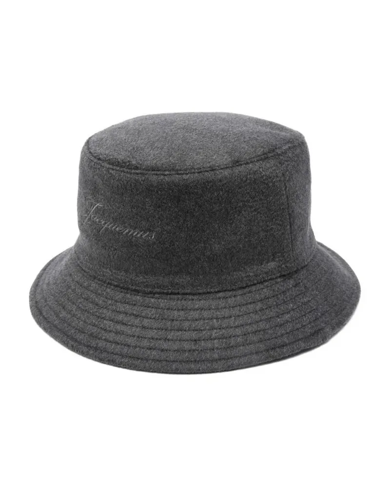 Jacquemus Caps & Mützen Le Bob Cashmere Hat grau Grau
