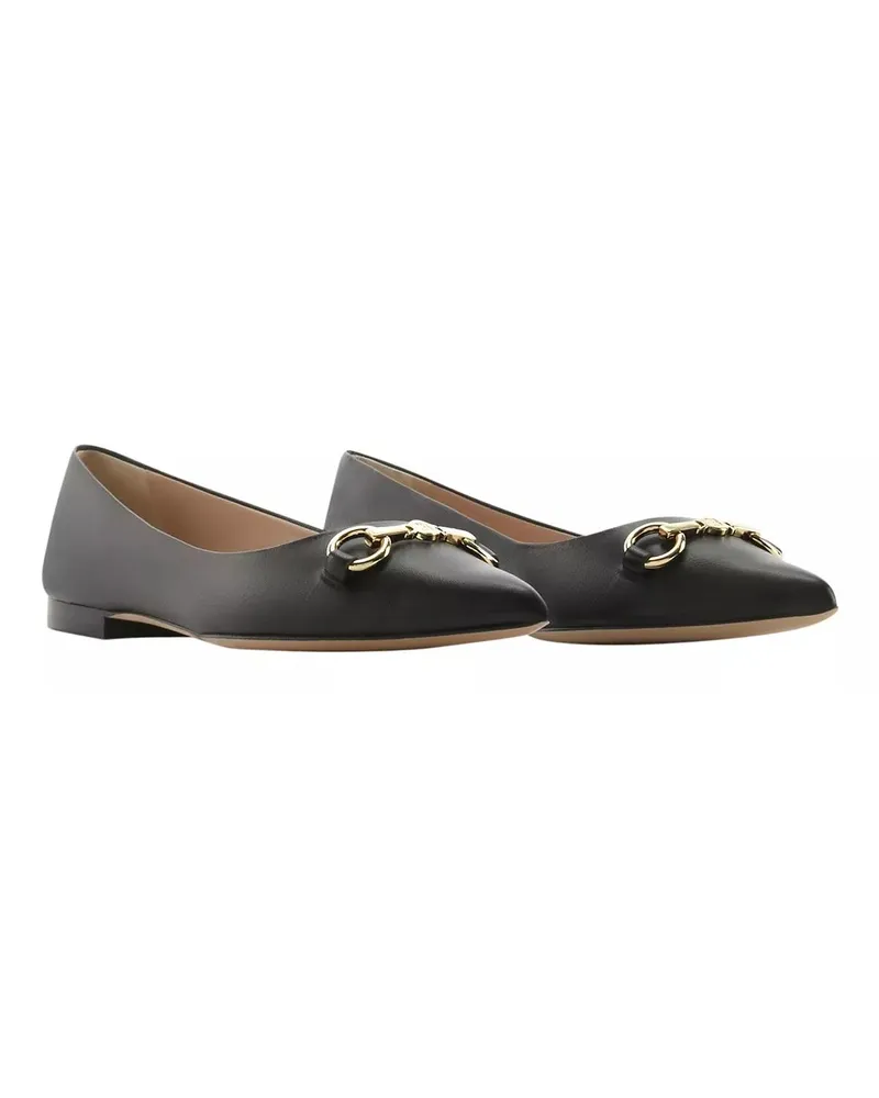 Isabel Bernard Slipper & Pantoletten Vendôme Elita Calfskin Leather Ballerinas schwarz Schwarz