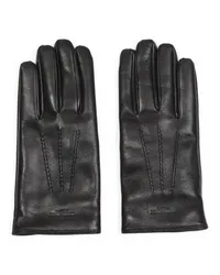 Giorgio Armani Handschuhe Black Leather Gloves Schwarz