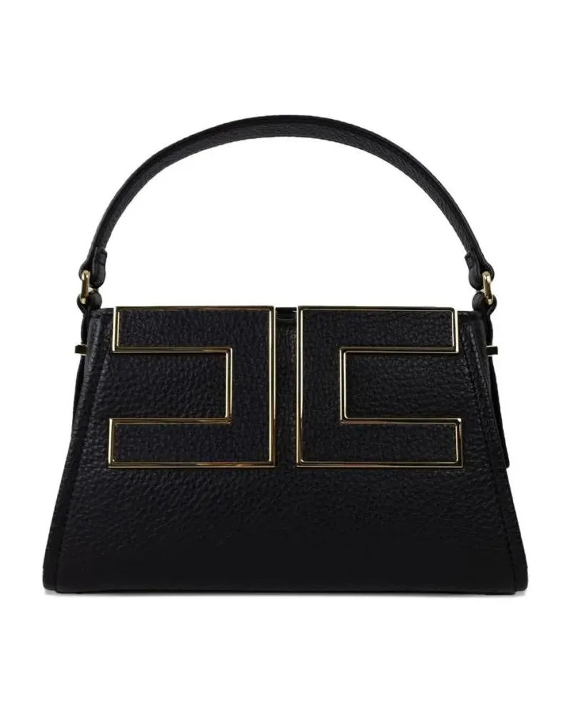 Elisabetta Franchi Crossbody Bags Structured Handbag With Geometric Design schwarz Schwarz