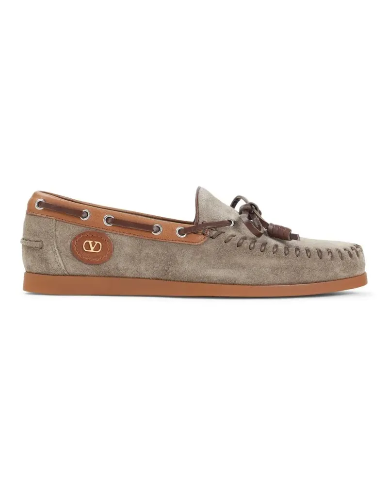 Valentino Garavani Loafer Brown Suede Loafers grau Grau
