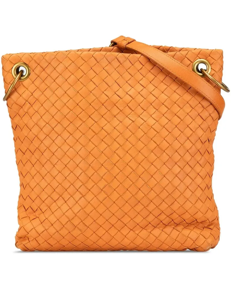 Bottega Veneta Hobo Bags Leather Intrecciato Crossbody orange Orange