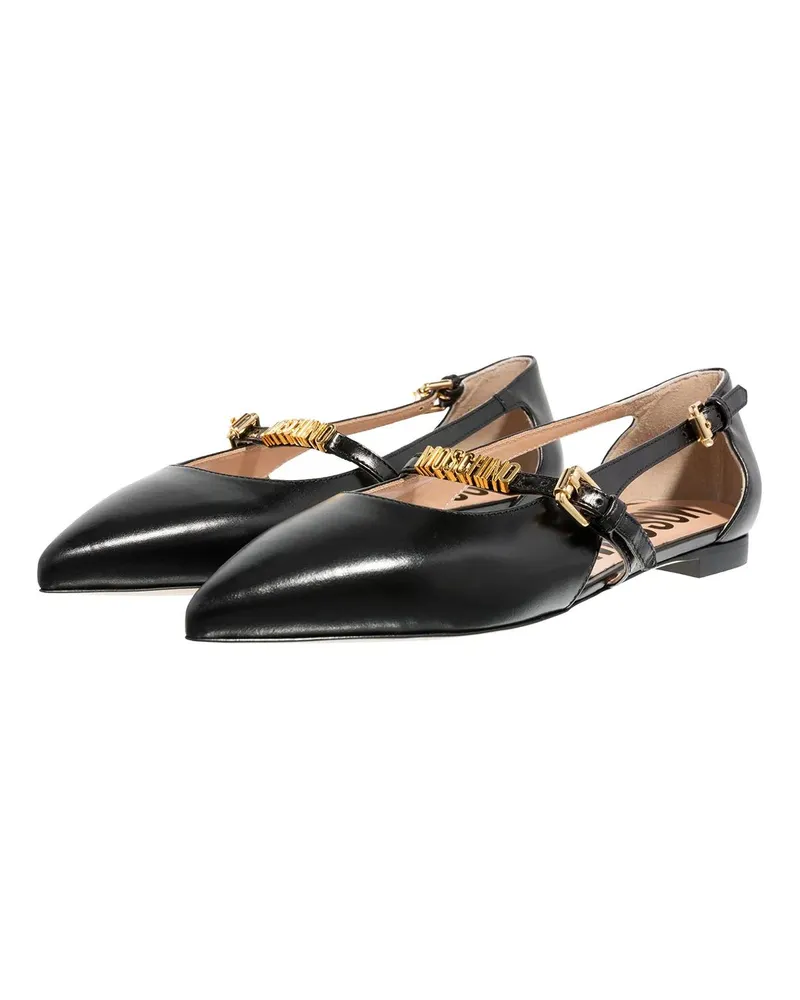 Moschino Espadrilles Mini Lettering schwarz Schwarz