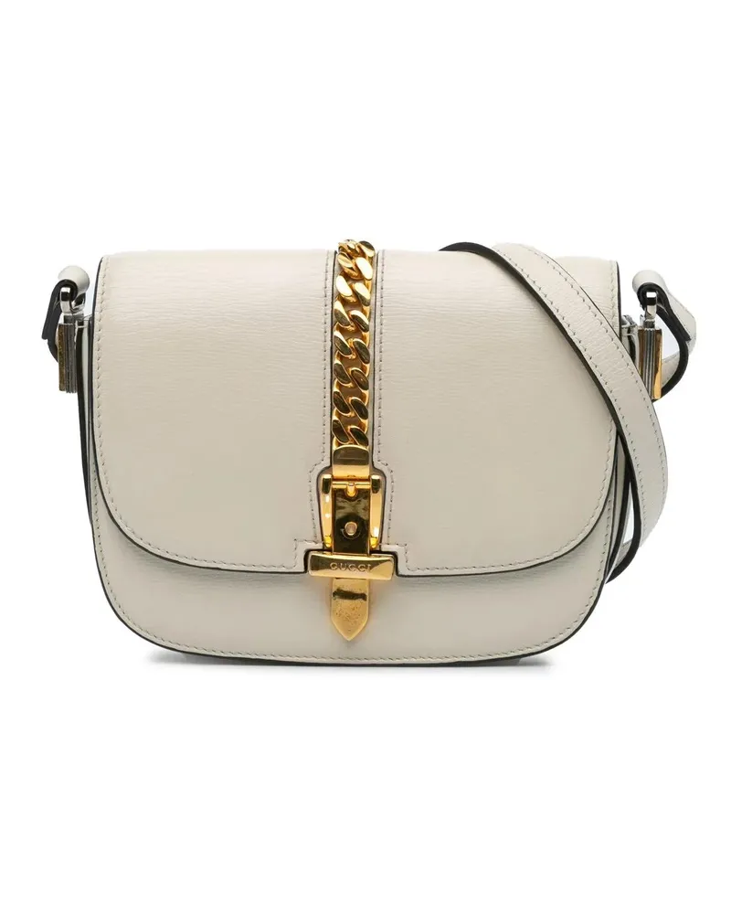 Gucci Hobo Bags Mini Leather Sylvie 1969 Crossbody weiß Weiß