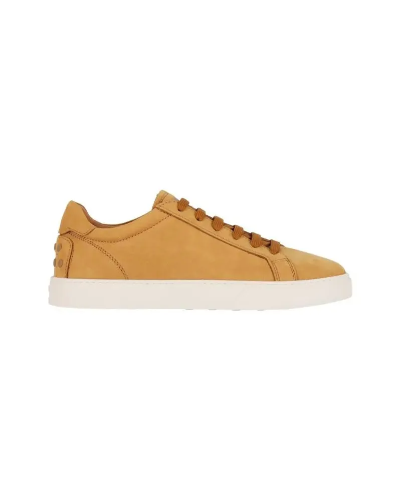 TOD'S Low-Top Sneaker Nubuck Leather Sneakers With Round Toe braun Braun