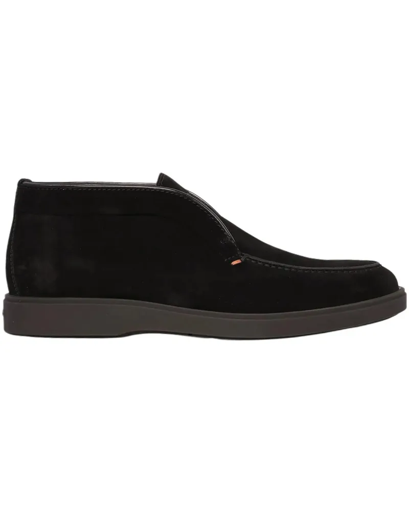 Santoni Loafer Halfhoge Instapper schwarz Schwarz