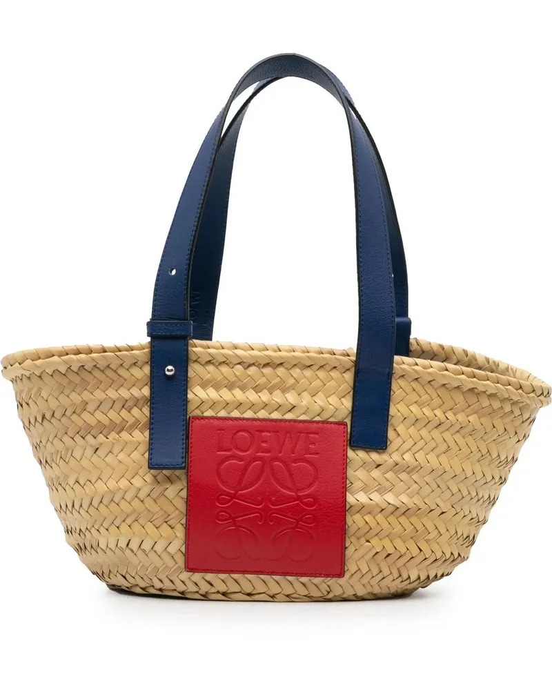 Loewe Shopper Small Raffia Basket Tote braun Braun