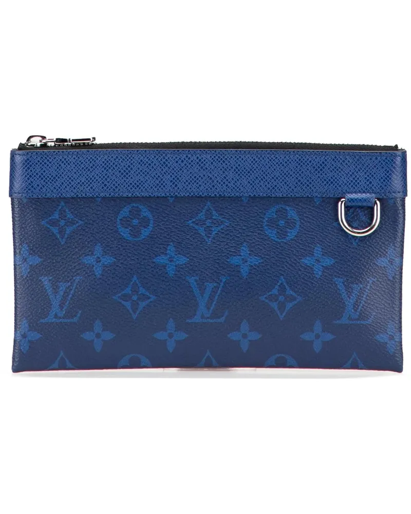 Louis Vuitton Clutches Monogram Taigarama Pochette Discovery PM blau Blau