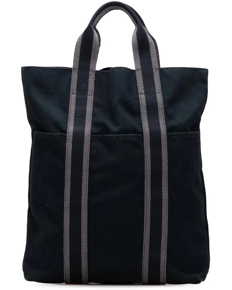 Hermès Shopper Toile Fourre Tout Cabas schwarz Schwarz